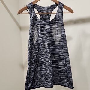 tek gear Space-Dye Racerback Tank Top - Black & White